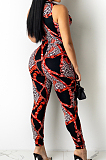 Red Euramerican Fashion Chain Knotted Strap Bodycon Jumpsuits ZS0394-2