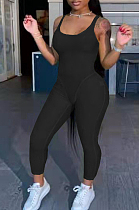 Black Fashion Vest Sexy Bodycon Jumpsuits TK6183-2