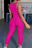 Rose Red Fashion Vest Sexy Bodycon Jumpsuits TK6183-4