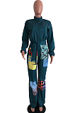 Positioning Print Pocket Casual Jumpsuits AMW8188