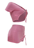 Pink Fashion Casual Pure Color Package Buttocks Bind Sets ALS256-3