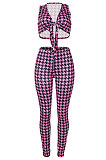 Euramerican Women Knotted Strap Top Long Pants Sets MA6718