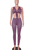 Euramerican Women Knotted Strap Top Long Pants Sets MA6718