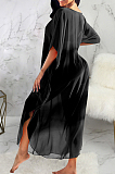 Black Summer Fashion Pearl Chiffon Prevent Bask In Dress SMR10091-2