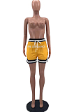 Yellow Fshion Sports Summer Football Shorts W8382-1