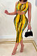Yellow Sexy Dew Waist Sleeveless Midi Dress JP1047-3