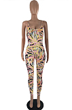Colorful Fashion Sexy Printing Sling Jumpsuits YZL852