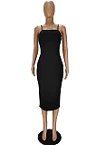 Black Fashion Sexy Sling Long Dress MN8373-1