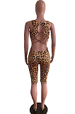 Leopard Print Fashion Sexy V Necl Bodycon Jumpsuits OMM1228