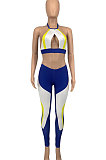 Blue Euramerican Women Trendy Casual Sprot Sexy Pants Sets GLS10010-1