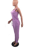 Blue Fashion Casual Tank Wide Leg Jumpsuits OH8070-2