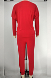 Pink Pure Color Long Sleeve T Shirt Long Pants Casual Sports Sets X9320-2