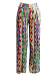 Casual Fashion Print High Waist Wide-Legged Pants SDE3109-2