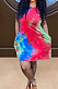 Red Positioning Print Cute Round Neck Sleeveless Loose Dress F88374-3