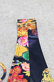 Condole Belt Sleeveless Printing Cute Halter Neck Jumpsuits Skirts Sets YF9110