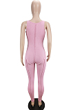 Pink Sexy Casual Pit Bar Bodycon Jumpsuits MLL174-3
