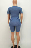 Blue Euramerican Women Jeans Casual Trendy Shorts Sets MR200