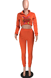 Light Purple Autumn And Winter Velvet Long Sleeve Stand Collar Zipper Fleece Carrot Pants Casual Sport Sets YMT6224-1