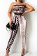 Light Coffee New Positioning Chain Printing Strapless Backless Tight Pants Two-Piece SZS8146-3