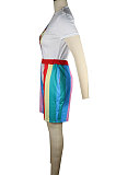 Red Euramerican Women Lips Strap Printing Sport Shorts Sets QQM4317-1