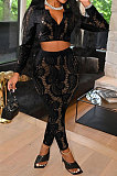 White Women Lace Long Sleeve Tops Tight Sport Casual Pants Sets NK261-1