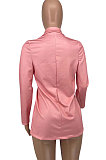 Pink Autumn Winter Long Sleeve Small Suit OL Bodycon Double-Breasted  Jacket AYL88886-1