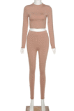 Pink Wholesale Modest Long Sleeve O Neck Crop Top Skiny Pants Sport Sets SX1738131-4