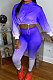 Blue Wholesale Gradient Long Sleeve Loose Hoodie Skiny Pants Sport Sets KSN88011-3