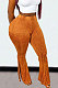 Brown Euramerican Bodycon Tassel Casual Long Pants High Waist Tiny Flared Pants KZ2132-4