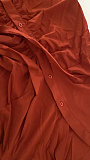 Euramerican Tied Solid Color Long Sleeve Turn-Down Collar Single-Breasted Spliced Mid Waist T Shirt/Shirt Dress CMFS050