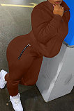 Blue Autumn Winter New Long Sleeve Stand Neck Zipper Jumper Sweat Pants Sport Sets YX9292-8