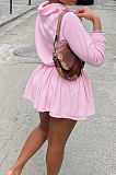 Black Newest Cotton Blend Velvet Long Sleeve Zipper Tops Mini Skirts Tennis Wear Sport Sets DN8632-1