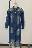 Streetwear Vintage Ripped Long Denim Jackets NZ932