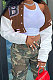 Brown Euramerican Women Autumn Winter Printing Long Sleeve Cradigan Fashion Casual Short Jacket WSY5891-7