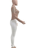 White Woemn Autumn Winter Sexy Coloured Diamond Perspectivity Bling Bling Bodycon Jumpsuits Q966-1