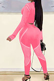 Pink Fashion Positioning Printing Casual Tight Pants Sets AMN8030-2