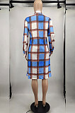 Wholesale Plaid Long Sleeve Lapel Neck Single-Breasted Woolen Coat MTY6582