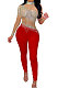 Red Women Fashion Sexy Casual Perspectivity Skinny Hot Drilling Bodycon Jumpsuits CCY9279-5