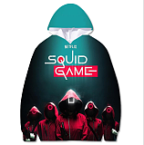 Squid Game Digital Printing Pullover Hooded Fleece Long Sleeve Casual Baseball Uniform Unisex HQS01