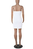White Euramerican Backless Sexy Condole Belt Tied Hollow Out Mid Waist Tight Mini Dress WMZ2681-3