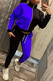 Pink Casual Women's Color Matching Long Sleeve Jogger Sports Sets HHM6533-7
