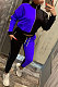 Blue Casual Women's Color Matching Long Sleeve Jogger Sports Sets HHM6533-6