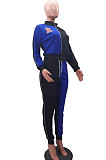 Red Casual Women's Letter Color Matching Long Sleeve Jogger Sports Sets HHM6531-6