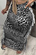 Black Euramerican Women Leopard Printing Tassel Skirts HM5516-1