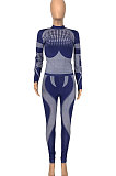 Chestnut Euramerican Women Fashion Casual Sport Yoga Contrast Color Tight Pants Sets GLS10062-4