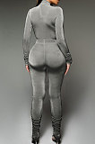 Black Wholesale Velvet Long Sleeve High Neck Tops Skinny Pants Slim Fitting Suit DR88131-4