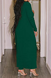 Green Wholesale Women's Ribber Jumpsuits+Cardigan Coat Plain Color Suits SY8832-1