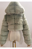 Artificial Puffer Furry Jacket