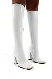 Pu Thigh High Boots in White