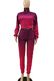 Purple Euramerican Fleece Gradient Pants Sets JR3585-2
